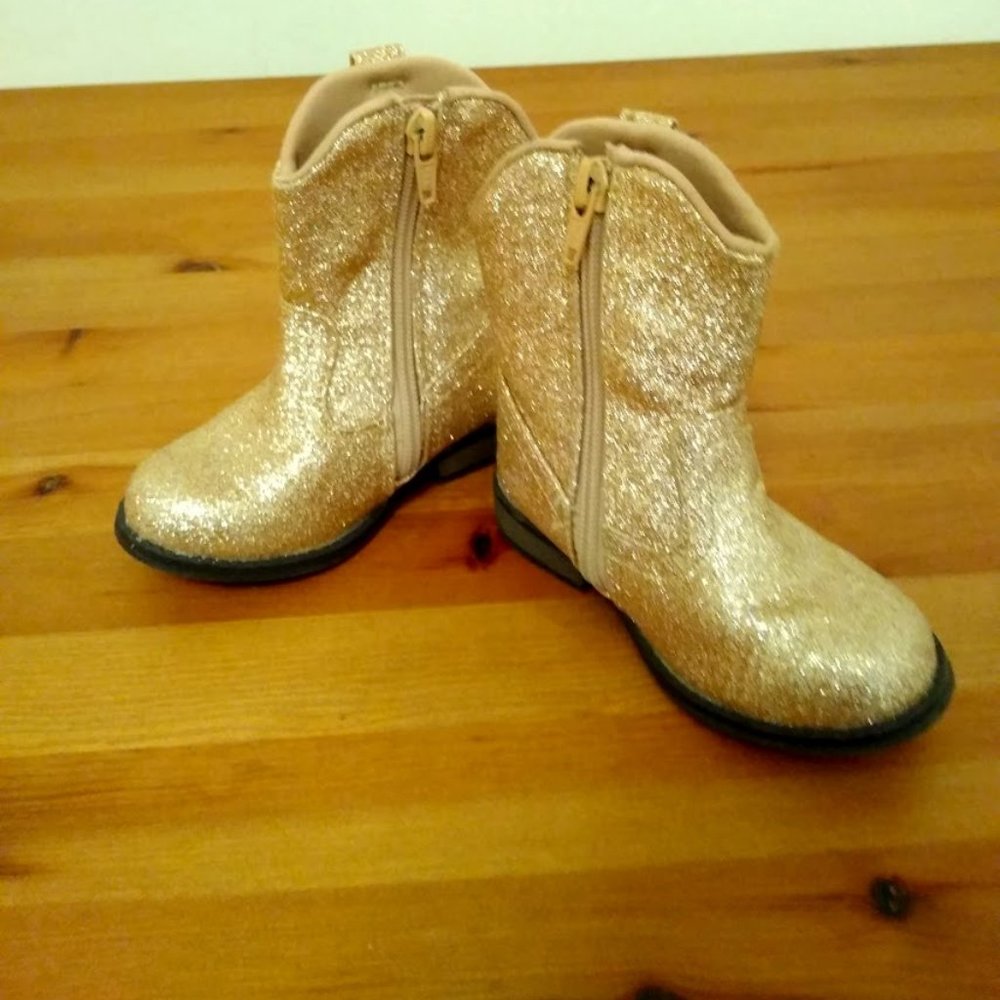 Little Girls Glitter Cowboy Boots Size 6
